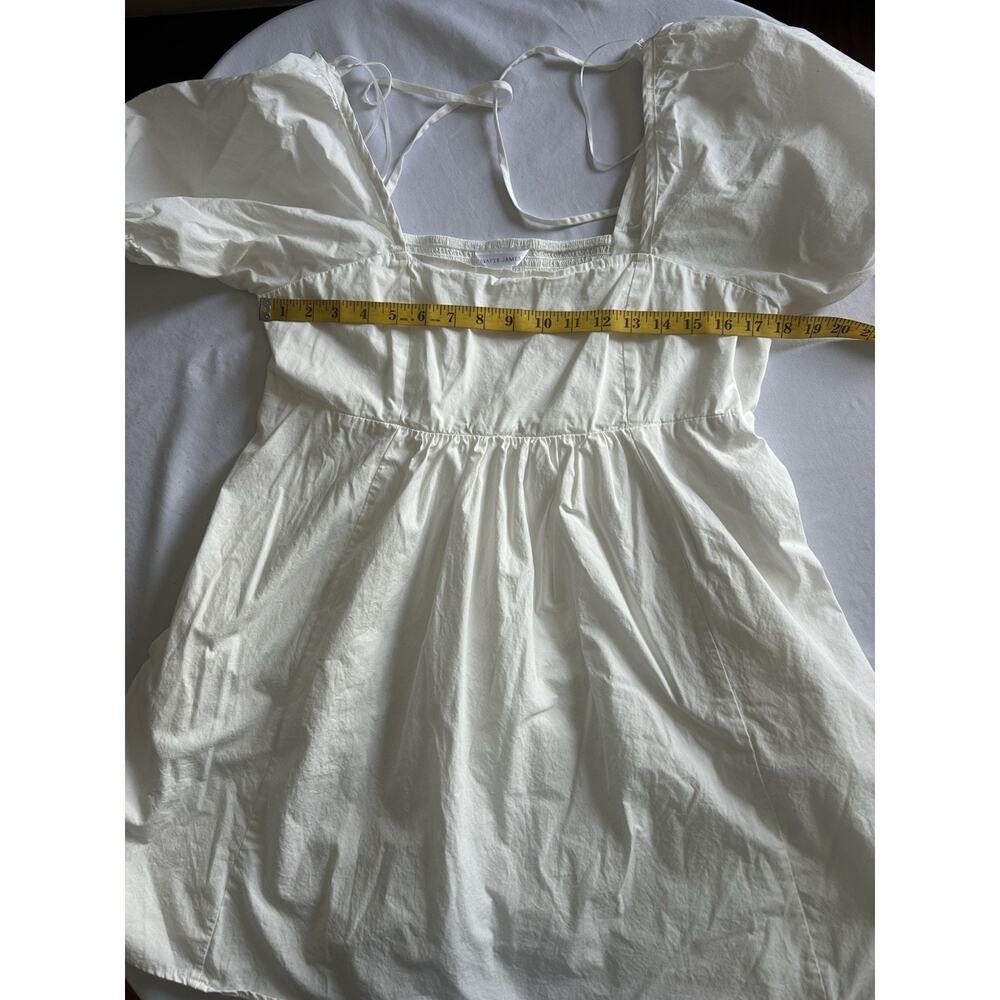 Draper James Baby Doll Mini Dress Womens Size Large White Coquette Beachy - Picture 6 of 8